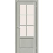 Дверь межкомнатная из эко шпона «Прима-13.0.1» Grey Wood стекло Magic Fog