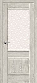 Дверь межкомнатная из эко шпона «Прима-3» Chalet Provencel стекло White Сrystal