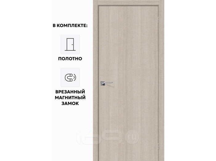 Дверь межкомнатная Порта-50 Экошпон, Cappuccino Crosscut, глухая, каркасно-щитовая
