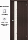 Дверь межкомнатная Порта-51 SA Экошпон, Wenge Crosscut, остекленная, каркасно-щитовая