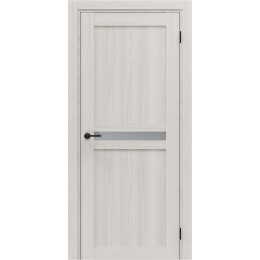 Дверь межкомнатная Порта-25.3 Экошпон Ash White, остекленная, magic fog, кромка нет, царговая