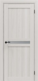 Дверь межкомнатная Порта-25.3 Экошпон Ash White, остекленная, magic fog, кромка нет, царговая