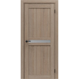 Дверь межкомнатная Порта-25.3 Экошпон Light Sonoma, остекленная, magic fog, кромка нет, царговая