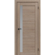 Дверь межкомнатная Порта-27.3G Экошпон Light Sonoma, остекленная, magic fog, кромка нет, царговая