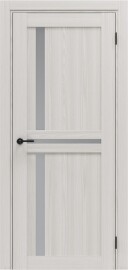 Дверь межкомнатная Порта-29.3 Экошпон Ash White, остекленная, magic fog, кромка нет, царговая
