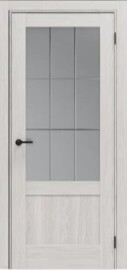 Дверь межкомнатная Порта-63 Экошпон, Ash White, остекленная, царговая