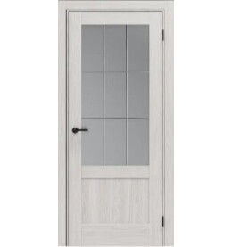 Дверь межкомнатная Порта-63 Экошпон, Ash White, остекленная, царговая