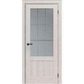 Дверь межкомнатная Порта-63 Экошпон, Ash White, остекленная, царговая