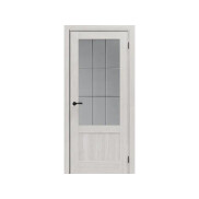 Дверь межкомнатная Порта-63, Экошпон Ash White, остекленная царговая