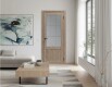 Дверь межкомнатная Порта-63 Экошпон, Light Sonoma, остекленная, царговая
