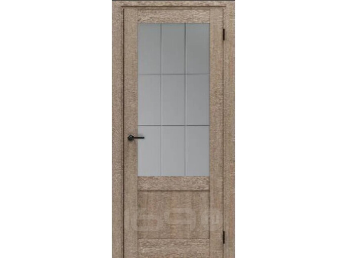 Дверь межкомнатная Порта-63 Экошпон, Light Sonoma, остекленная, царговая