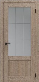 Дверь межкомнатная Порта-63 Экошпон, Light Sonoma, остекленная, царговая