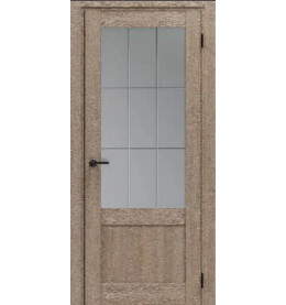 Дверь межкомнатная Порта-63 Экошпон, Light Sonoma, остекленная, царговая