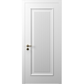 Дверь межкомнатная Премьер-16 Эмаль Белый, багет, глухая, каркасно-щитовая