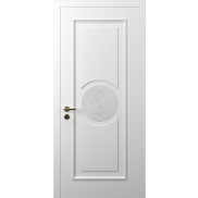 Дверь межкомнатная Премьер-18 Эмаль Белый, багет, глухая, каркасно-щитовая