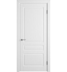 Дверь межкомнатная Челси 04 Эмаль, Белый, глухая, каркасно-щитовая