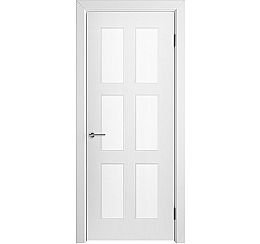 Дверь межкомнатная К "Челси 08" Эмаль белая стекло Белое с алмазной гравировкой