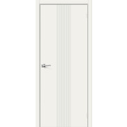Дверь межкомнатная Граффити-21 Эмаль Whitey, без декора, глухая, без стекла, каркасно-щитовая