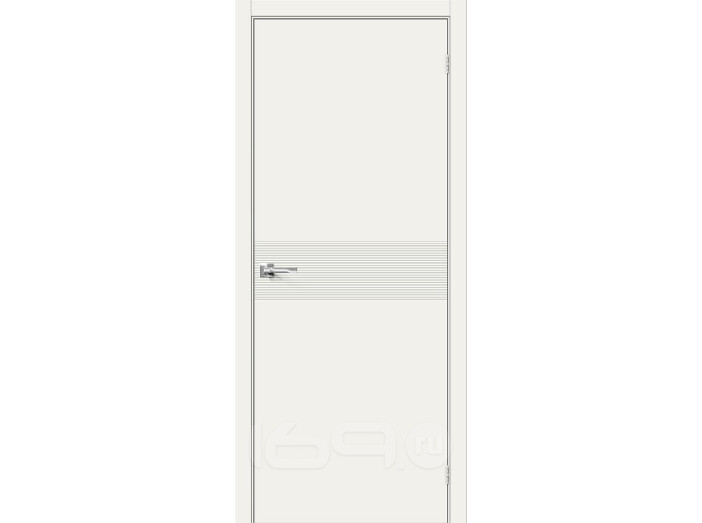 Дверь межкомнатная Граффити-23 Эмаль Whitey, без декора, глухая, без стекла, каркасно-щитовая
