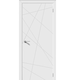 Дверь межкомнатная Вектор Эмаль, Белый, глухая, каркасно-щитовая