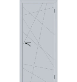 Дверь межкомнатная Вектор Эмаль, Лайт грей, глухая, каркасно-щитовая