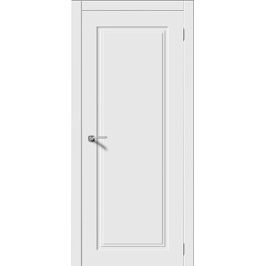 Дверь межкомнатная Квадро 6 Эмаль Белый, глухая, каркасно-щитовая
