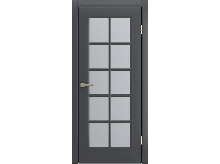Дверь межкомнатная "AMORE" RAL 7024 Графит эмаль остекленная прозрачная 200*70