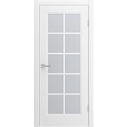 Дверь межкомнатная "AMORE"  Белая эмаль  остекление Clear Classic