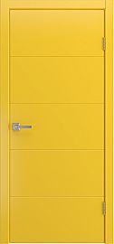 Дверь межкомнатная "BAROKKO"  Желтая эмаль глухая