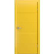 Дверь межкомнатная "BAROKKO"  Желтая эмаль глухая