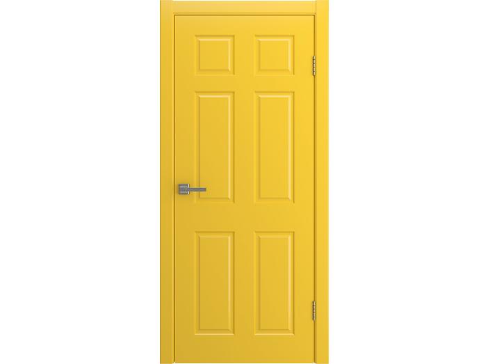 Дверь межкомнатная "BARSELONA" RAL 1018 Желтая эмаль глухая 200*90