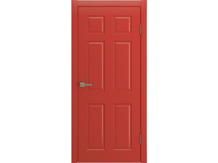 Дверь межкомнатная "BARSELONA" RAL 3028 Красный эмаль глухая 200*90