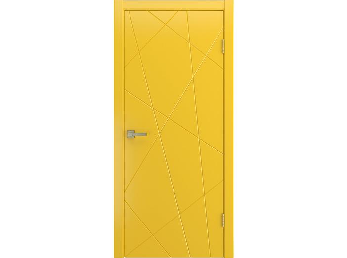 Дверь межкомнатная "FIESTA" RAL 1018 Желтая эмаль глухая 190*55