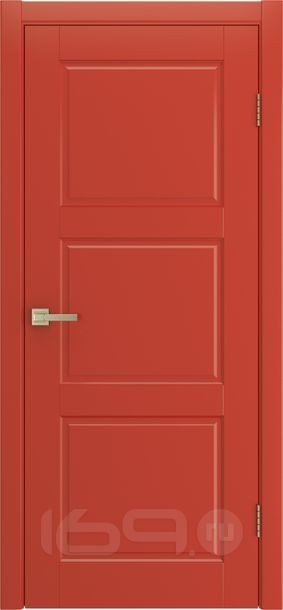 Дверь межкомнатная RIM Эмаль Красный, глухая, фрезерованная, без кромки, каркасно-щитовая