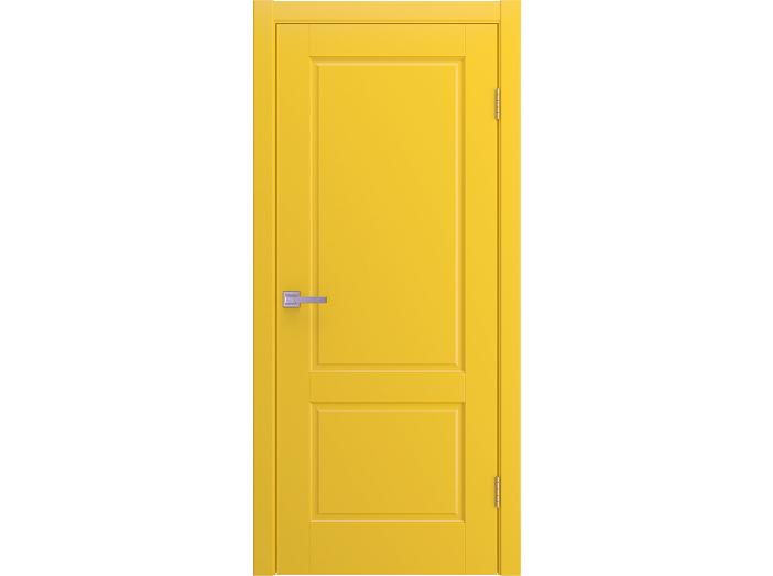 Дверь межкомнатная "TESSORO" RAL 1018 Желтая эмаль глухая 190*55