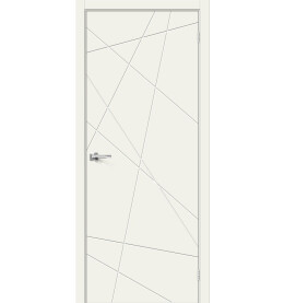 Дверь межкомнатная Граффити-5 Эмаль, Whitey, глухая, каркасно-щитовая