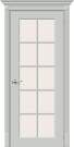 Дверь межкомнатная Скинни-11.1 Эмаль, Grace, остекленная, magic fog, скиновая