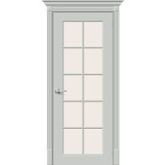 Дверь межкомнатная Скинни-11.1 Эмаль, Grace, остекленная, magic fog, скиновая