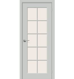 Дверь межкомнатная Скинни-11.1 Эмаль, Grace, остекленная, magic fog, скиновая