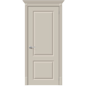 Дверь межкомнатная Скинни-12 Эмаль Creamy, без декора, глухая, без стекла, скиновая
