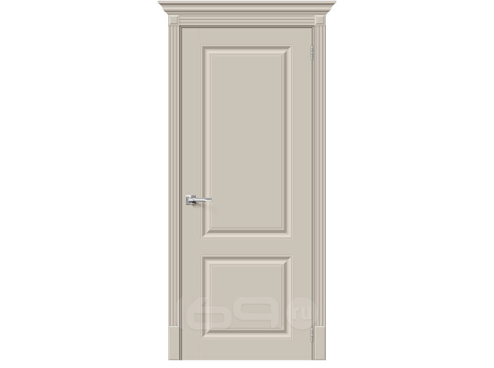 Дверь межкомнатная Скинни-12 Эмаль, Creamy, глухая, скиновая