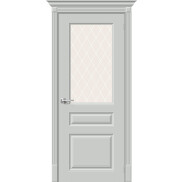 Дверь межкомнатная Скинни-15.1 Эмаль, Grace, остекленная, white сrystal, скиновая