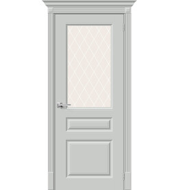 Дверь межкомнатная Скинни-15.1 Эмаль, Grace, остекленная, white сrystal, скиновая