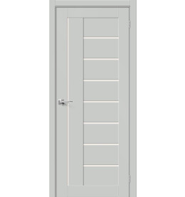 Дверь межкомнатная Браво-29 Эмалит, Grey Matt, остекленная, magic fog, царговая