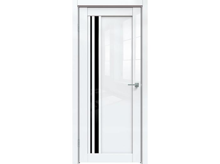 ДП  "Gloss-608" Белый глянец Лакобель черный  200х80
