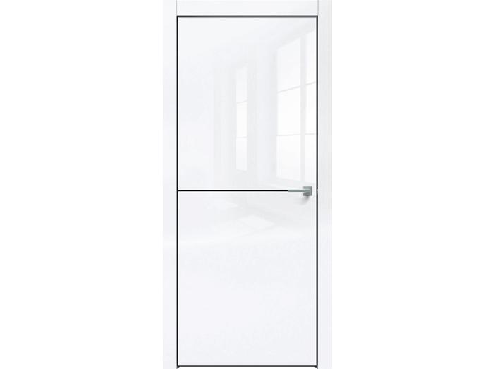 ДП Gloss-709 Белый глянец  200*100, кромка-чёрная матовая