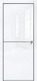 ДП Gloss-709 Белый глянец  230*80, кромка-чёрная матовая