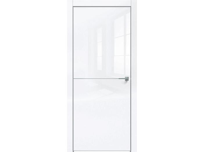 ДП Gloss-709 Белый глянец  200*80, кромка-матовый хром