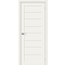 Дверь межкомнатная Браво-22 Хард Флекс, White Mix, остекленная, magic fog, царговая
