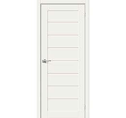 Дверь межкомнатная Браво-22 Хард Флекс, White Mix, остекленная, magic fog, царговая